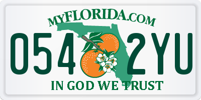 FL license plate 0542YU
