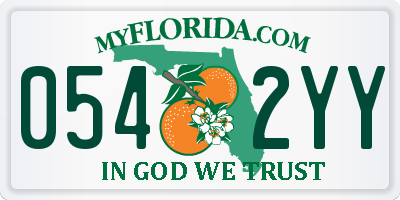 FL license plate 0542YY