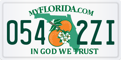FL license plate 0542ZI