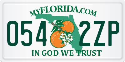 FL license plate 0542ZP