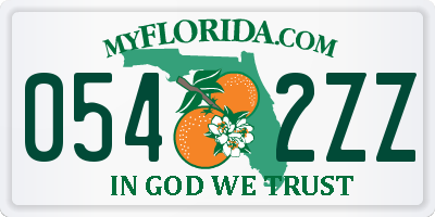 FL license plate 0542ZZ