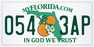 FL license plate 0543AP