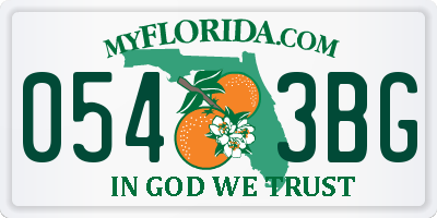 FL license plate 0543BG