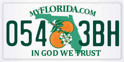 FL license plate 0543BH