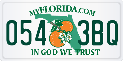 FL license plate 0543BQ