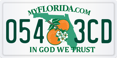 FL license plate 0543CD