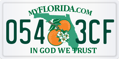 FL license plate 0543CF
