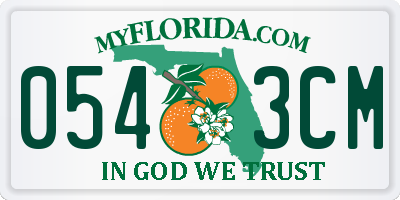 FL license plate 0543CM