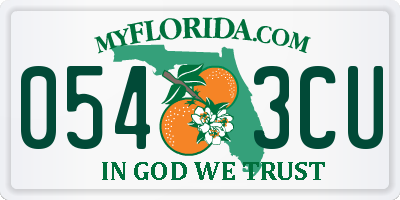 FL license plate 0543CU