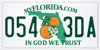 FL license plate 0543DA
