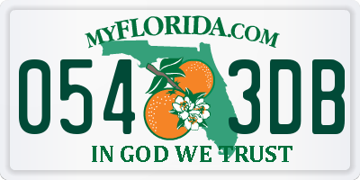 FL license plate 0543DB