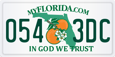 FL license plate 0543DC