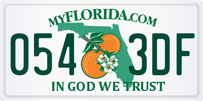 FL license plate 0543DF