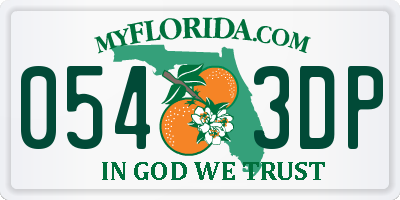 FL license plate 0543DP