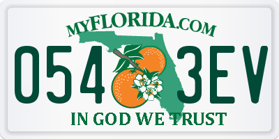 FL license plate 0543EV