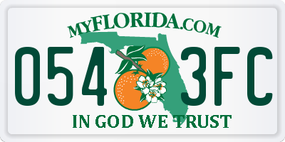 FL license plate 0543FC