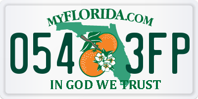 FL license plate 0543FP