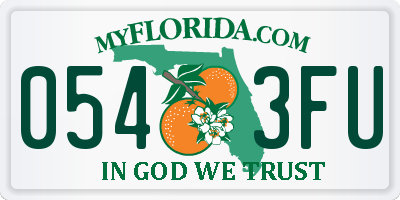 FL license plate 0543FU