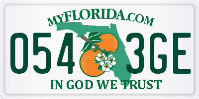 FL license plate 0543GE