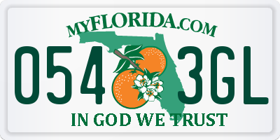 FL license plate 0543GL
