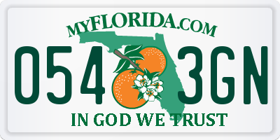 FL license plate 0543GN
