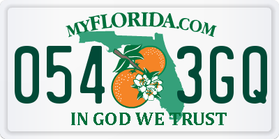 FL license plate 0543GQ