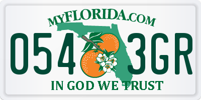 FL license plate 0543GR