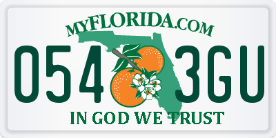 FL license plate 0543GU