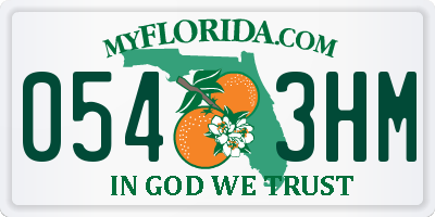 FL license plate 0543HM