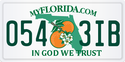 FL license plate 0543IB