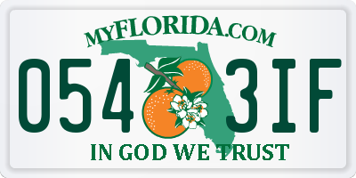 FL license plate 0543IF