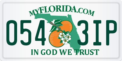 FL license plate 0543IP