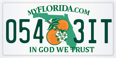 FL license plate 0543IT