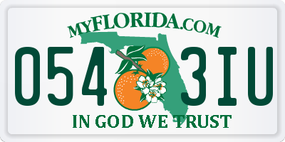 FL license plate 0543IU