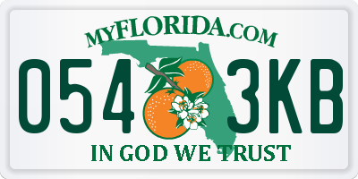 FL license plate 0543KB