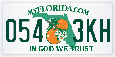 FL license plate 0543KH