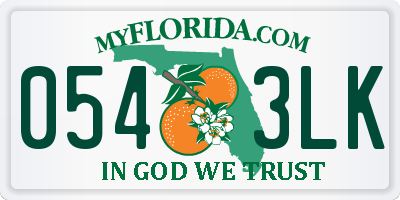 FL license plate 0543LK