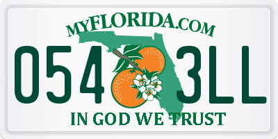 FL license plate 0543LL