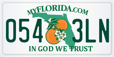 FL license plate 0543LN