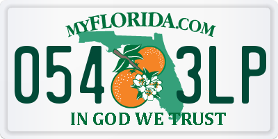 FL license plate 0543LP