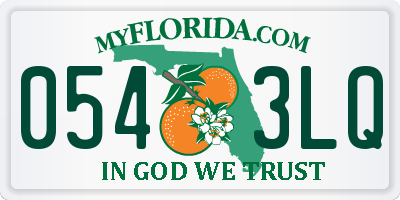 FL license plate 0543LQ