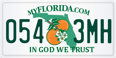 FL license plate 0543MH