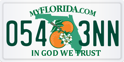 FL license plate 0543NN