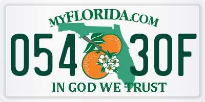 FL license plate 0543OF