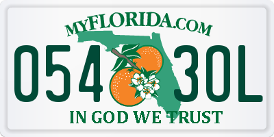 FL license plate 0543OL