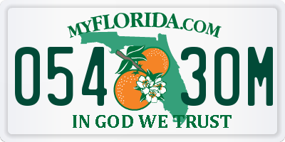 FL license plate 0543OM