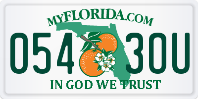 FL license plate 0543OU