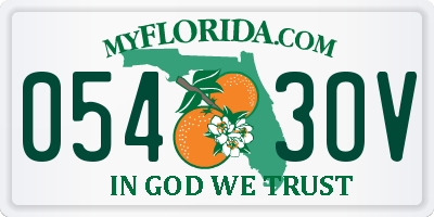 FL license plate 0543OV