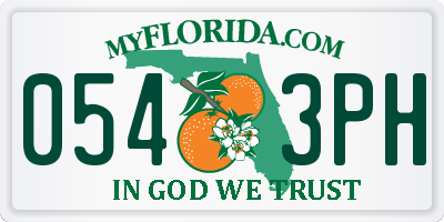 FL license plate 0543PH