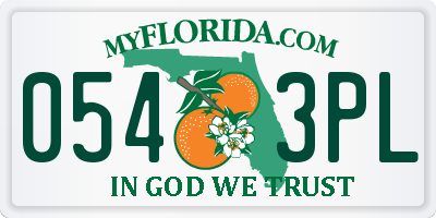FL license plate 0543PL